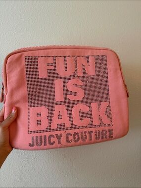 Juicy Couture Coral Pink 'Fun Is Back' Cosmetic Pouch